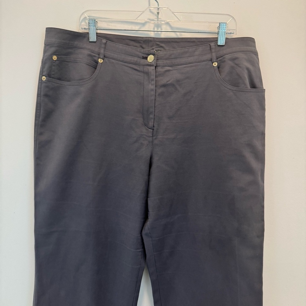 St. John gray wide legs casual pants size 16 - Picture 2 of 12